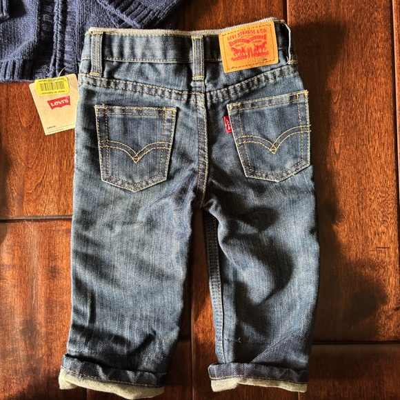 Adorable baby boy set! Jeans, polo onesie and sweater - Picture 3 of 9